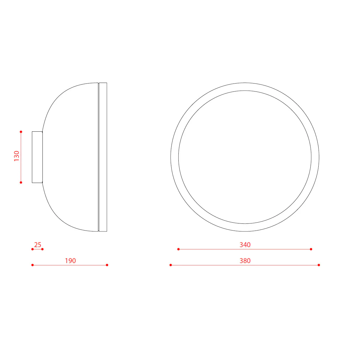 Molly 556.73 Wand - Deckenleuchte Ø: 38 cm, Kupfer, Kupfer