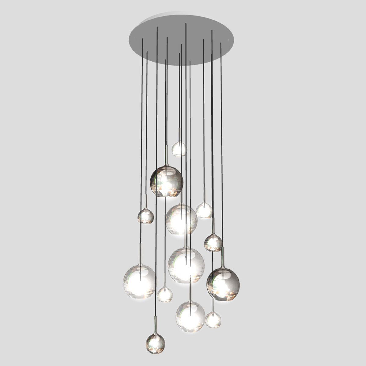Penta Lampen Baldachin für Glo, Lit, Mom 13-fach, Ø: 80 cm x H: 5 cm, Weiß