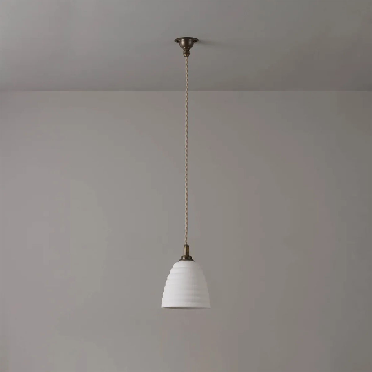 Antique Brass Bibendum Pendelleuchte, Ø: 12,8 cm