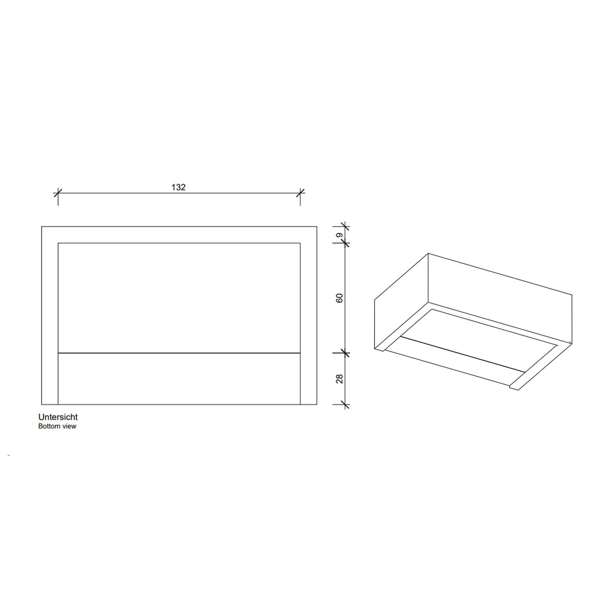 Box 15 N LED Wandleuchte Bad, Nickel satiniert, B: 15 cm, Warmweiß 3000K
