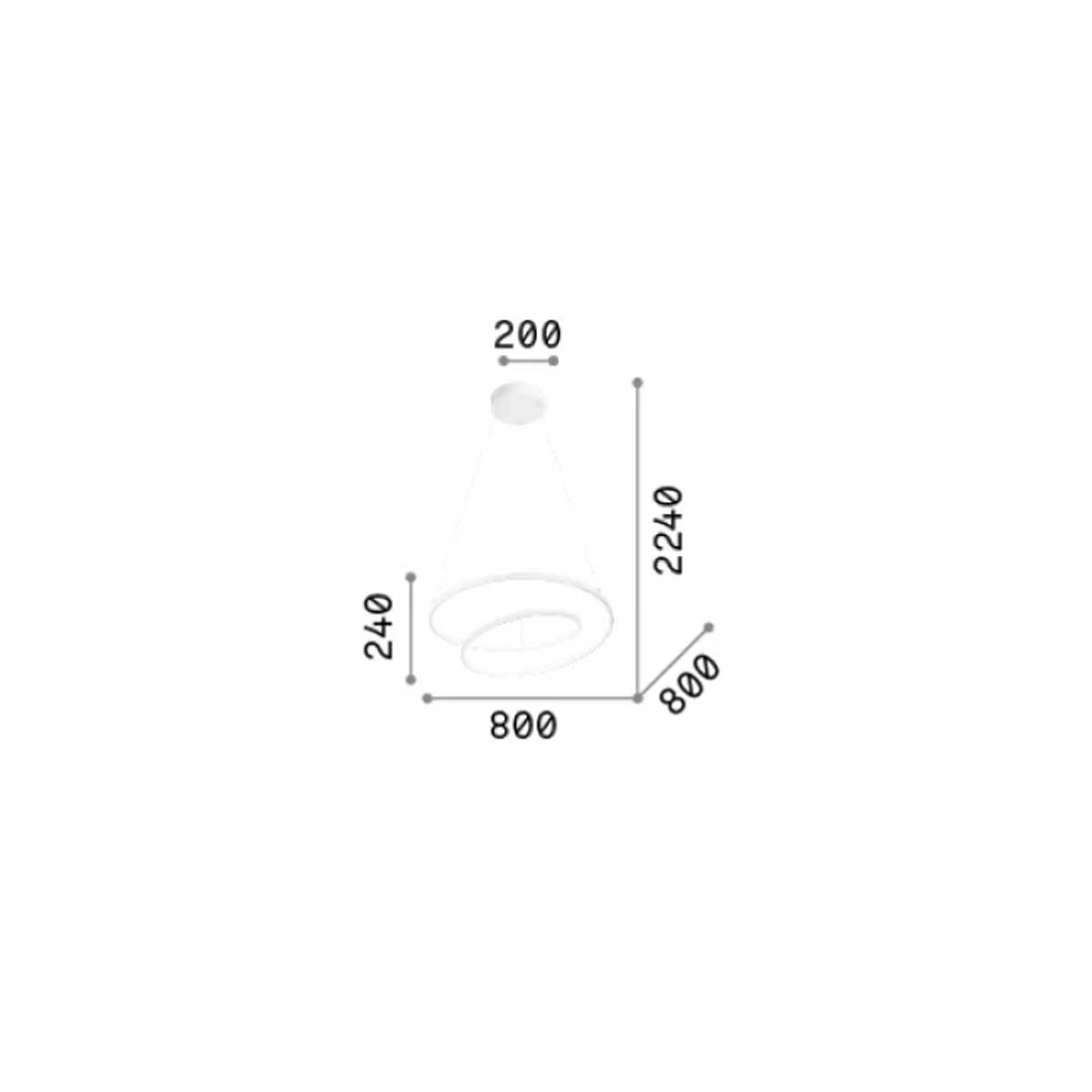 Oz SP dali 3000K Pendelleuchte, Weiß, Ø: 80 cm Oz SP dali 3000K Pendelleuchte, Messing, Ø: 80 cm