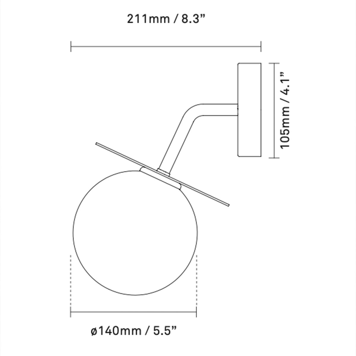 Liila Wall Outdoor Wandleuchte, B: 16 cm, H: 26 cm, Dunkelbronze, Opalglas