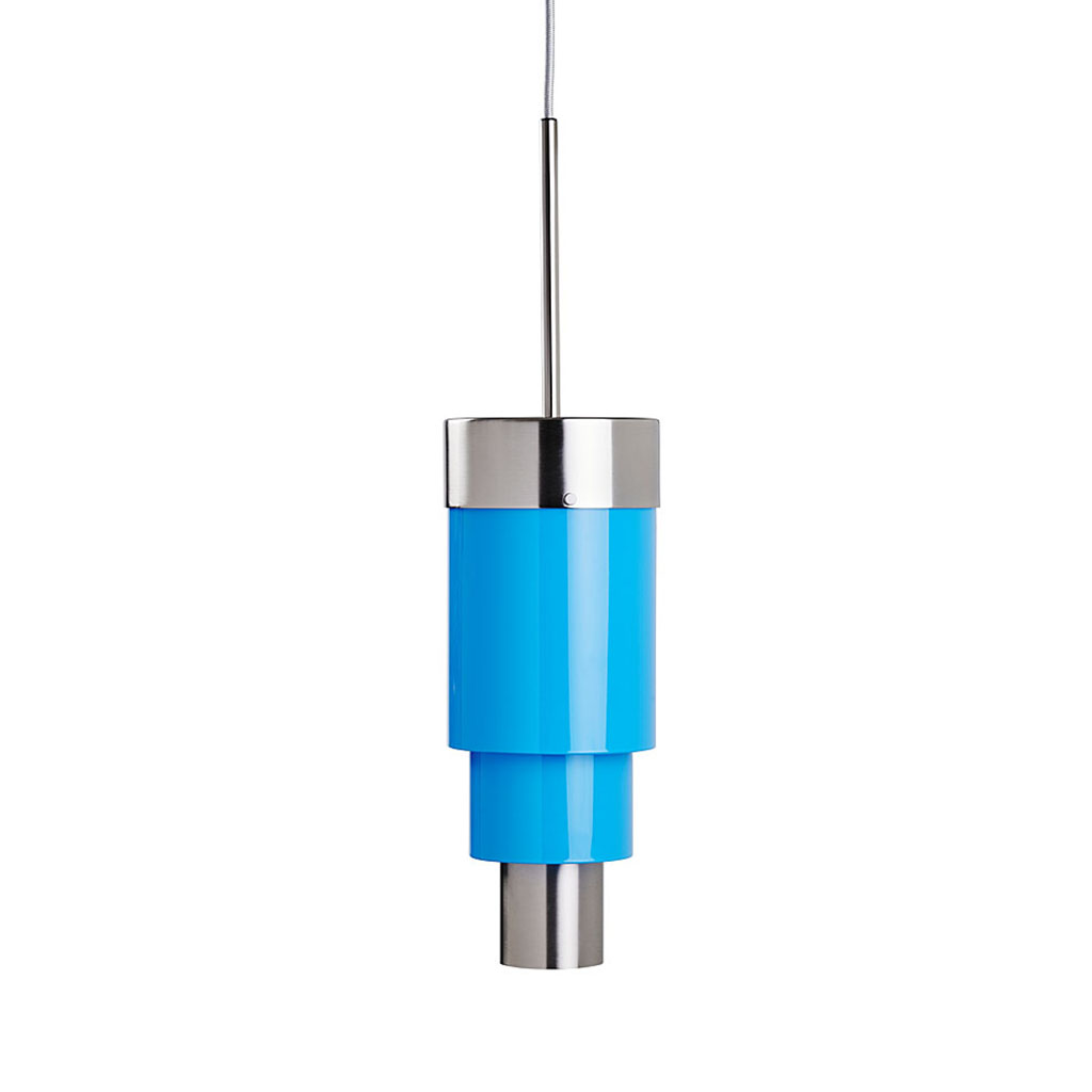 A-Spire Pendelleuchte L Ø 14 cm, Opal Blue, Silber A-Spire Pendelleuchte L Ø 14 cm, Opal Blue, Silber