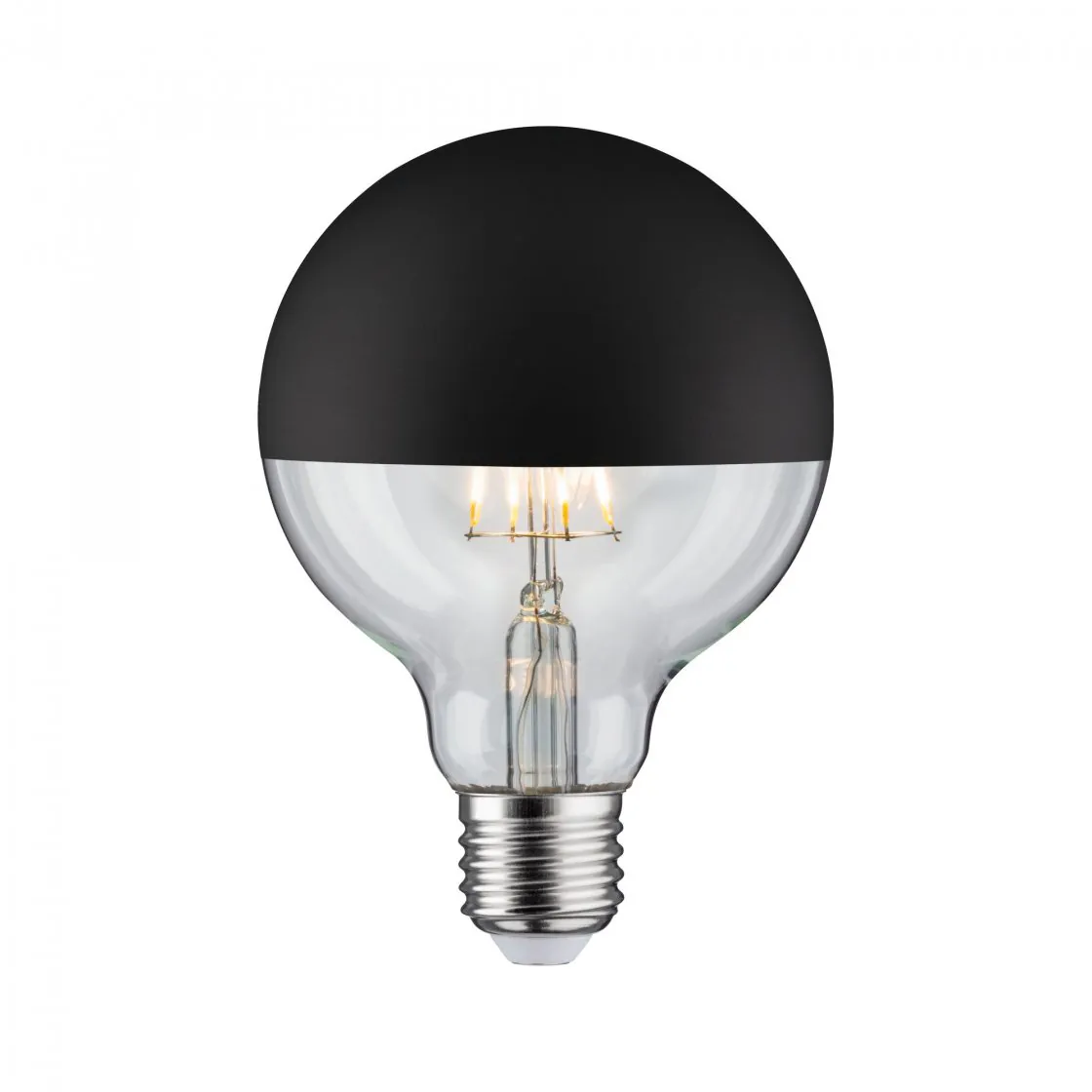 LED Globe Kopfspiegel E27 G95 600lm 6,5W 2700K dimmbar Kopfspiegel Schwarz matt