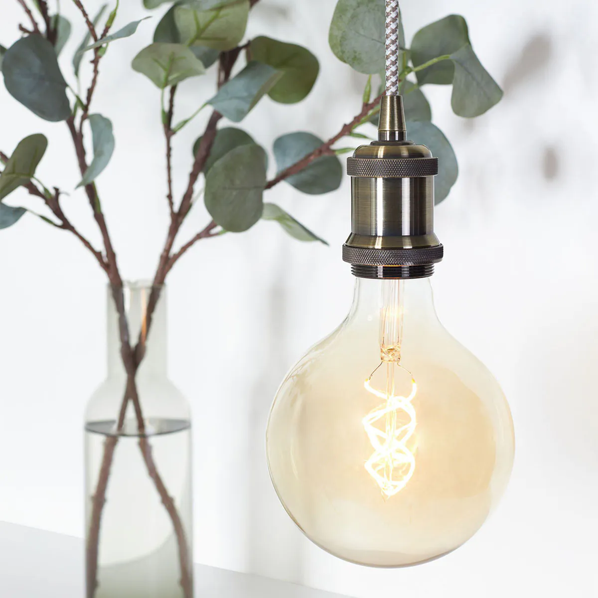 Lampenfassung E27 Aluminium mit Gewinde mit Ring Bronze Gold