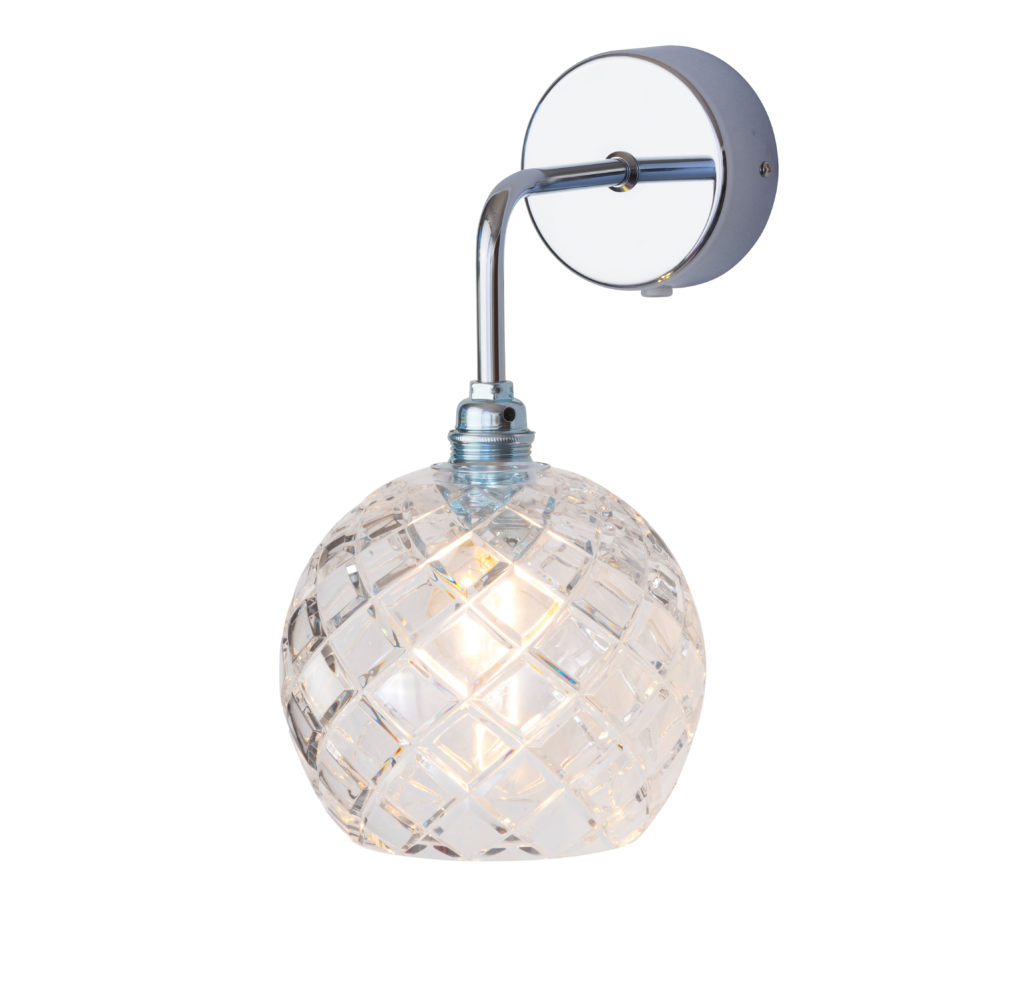 Rowan Wandleuchte Crystal S Ø 15,5 cm, Silber, Medium Check Rowan Wandleuchte Crystal S Ø 15,5 cm, Silber, Medium Check