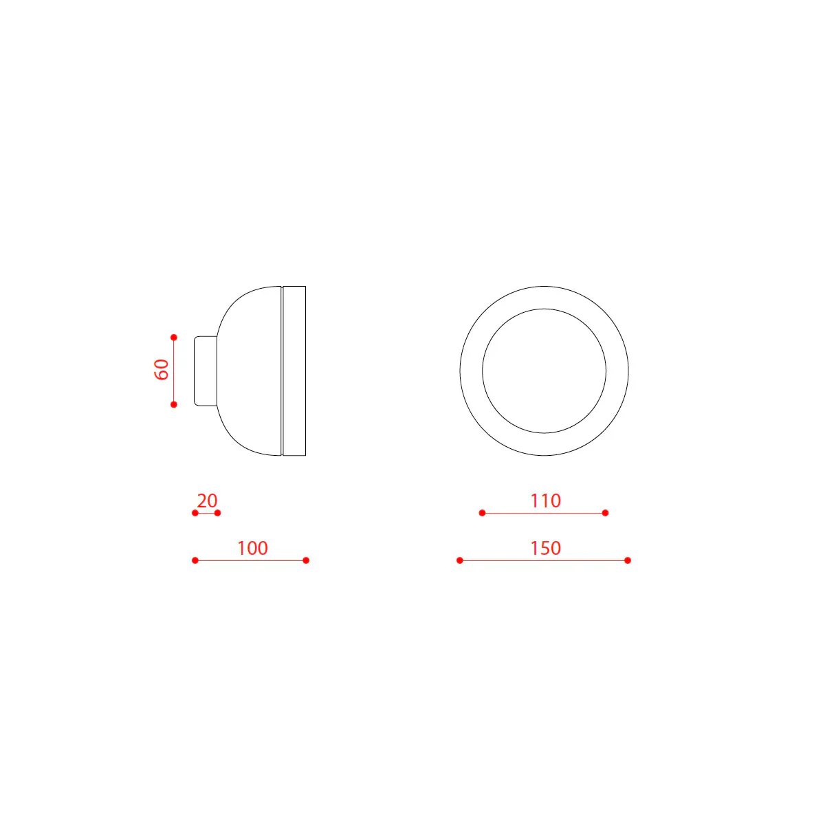 Molly 556.71 Wand - Deckenleuchte Ø: 15 cm, Kupfer, Kupfer