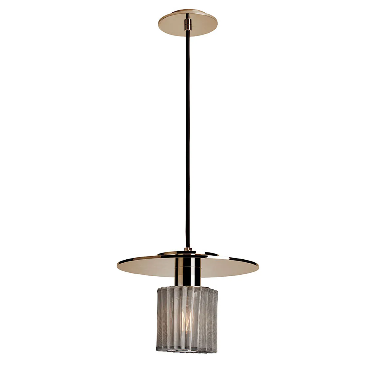 In The Sun 270 Pendelleuchte Gold, Netz Silber Ø 27 cm in Gold Silber – exklusives Design aus dem Hause DCW Editions geeignet für die Küche