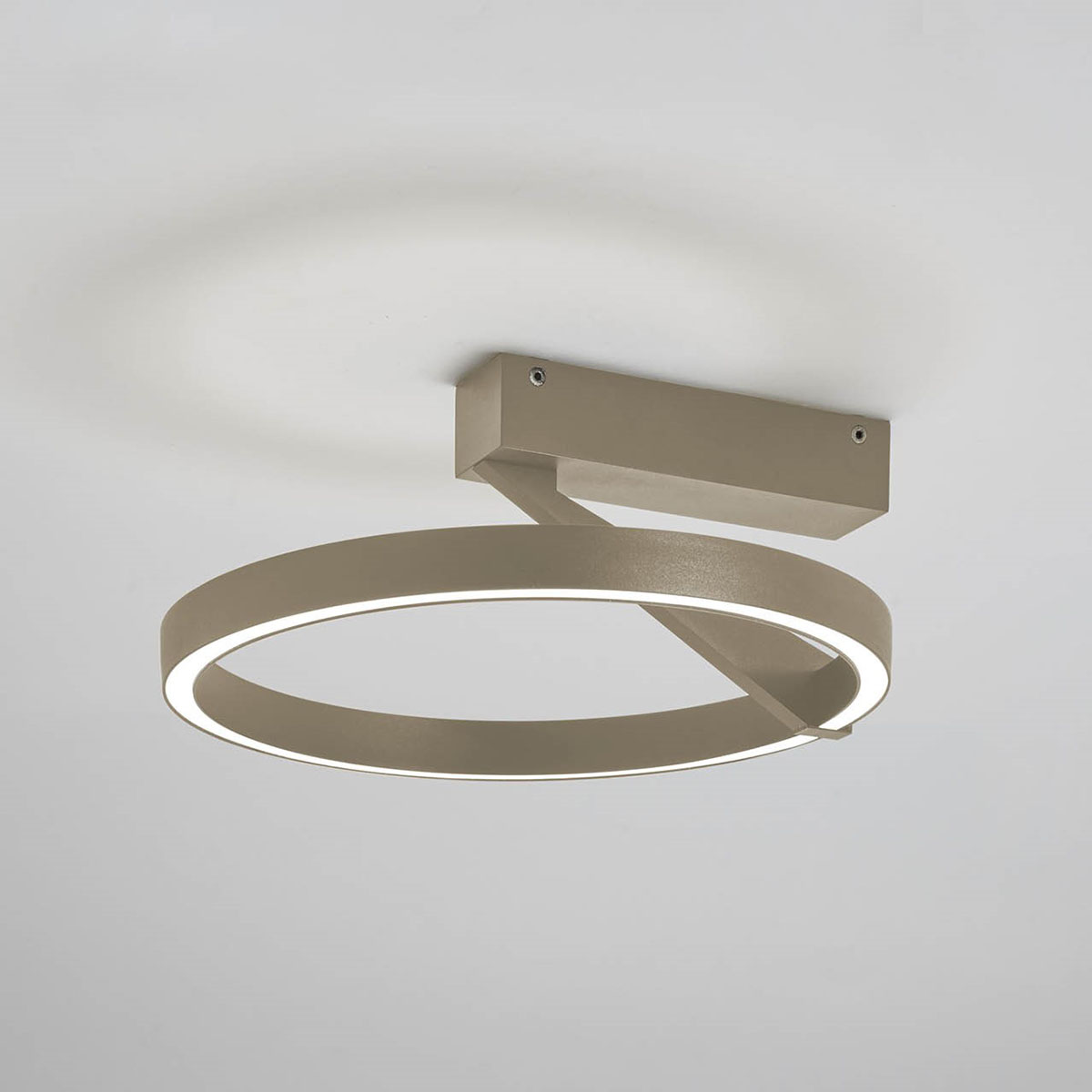 Vivida Meridiana Ring Wand-/ Designer-Wandleuchte mit Up-Down Licht, Sand, Ø: 33 cm – indirekte Beleuchtung für stimmungsvolles Ambiente, Ringlampe