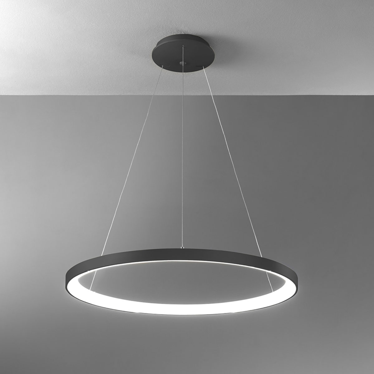 Lifering-R Pendelleuchte, Bronze, Ø: 78 cm