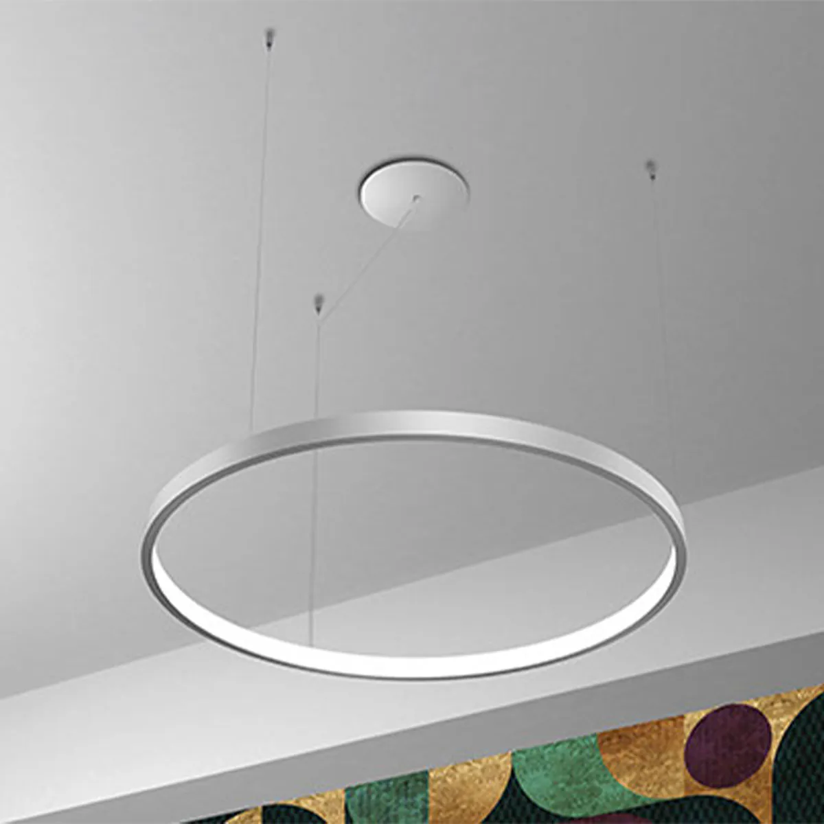 Aura S60 Pendelleuchte, Weiß, Ø: 60 cm, Nicht dimmbar Aura S120 Pendelleuchte, Messing brüniert, Ø: 120 cm, Dimmbar