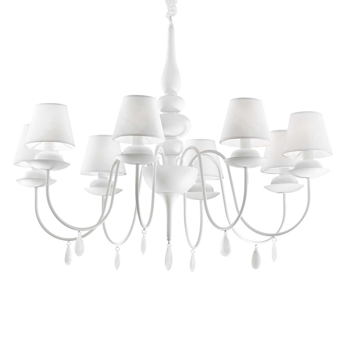 Blanche Metall Kronleuchter SP8, Weiß, Ø: 92 cm Blanche Metall Kronleuchter SP8, Weiß, Ø: 92 cm