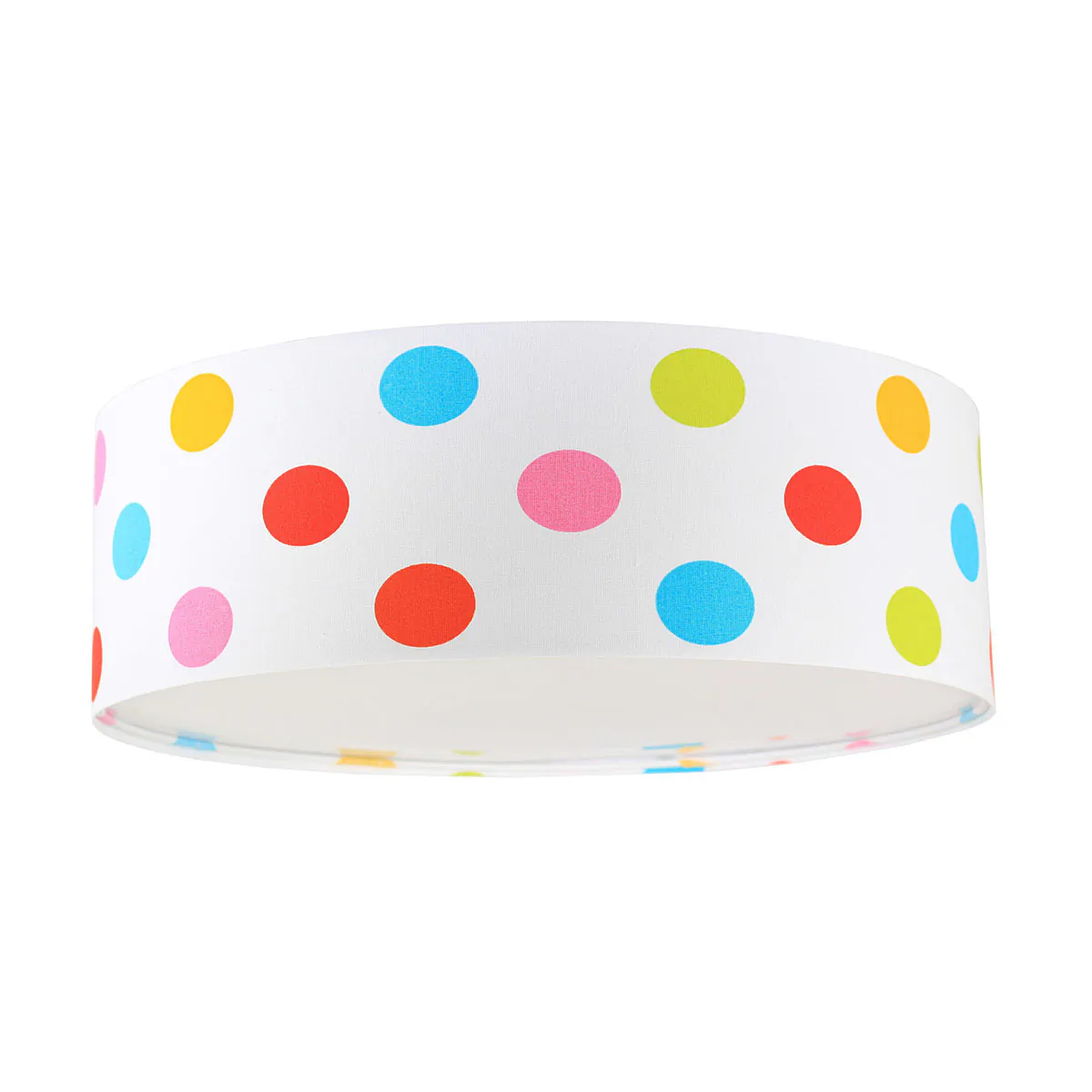 BPS Kinderzimmer Deckenleuchte Pünktchenmuster mehrfarbig, Weiß, Ø: 50 cm