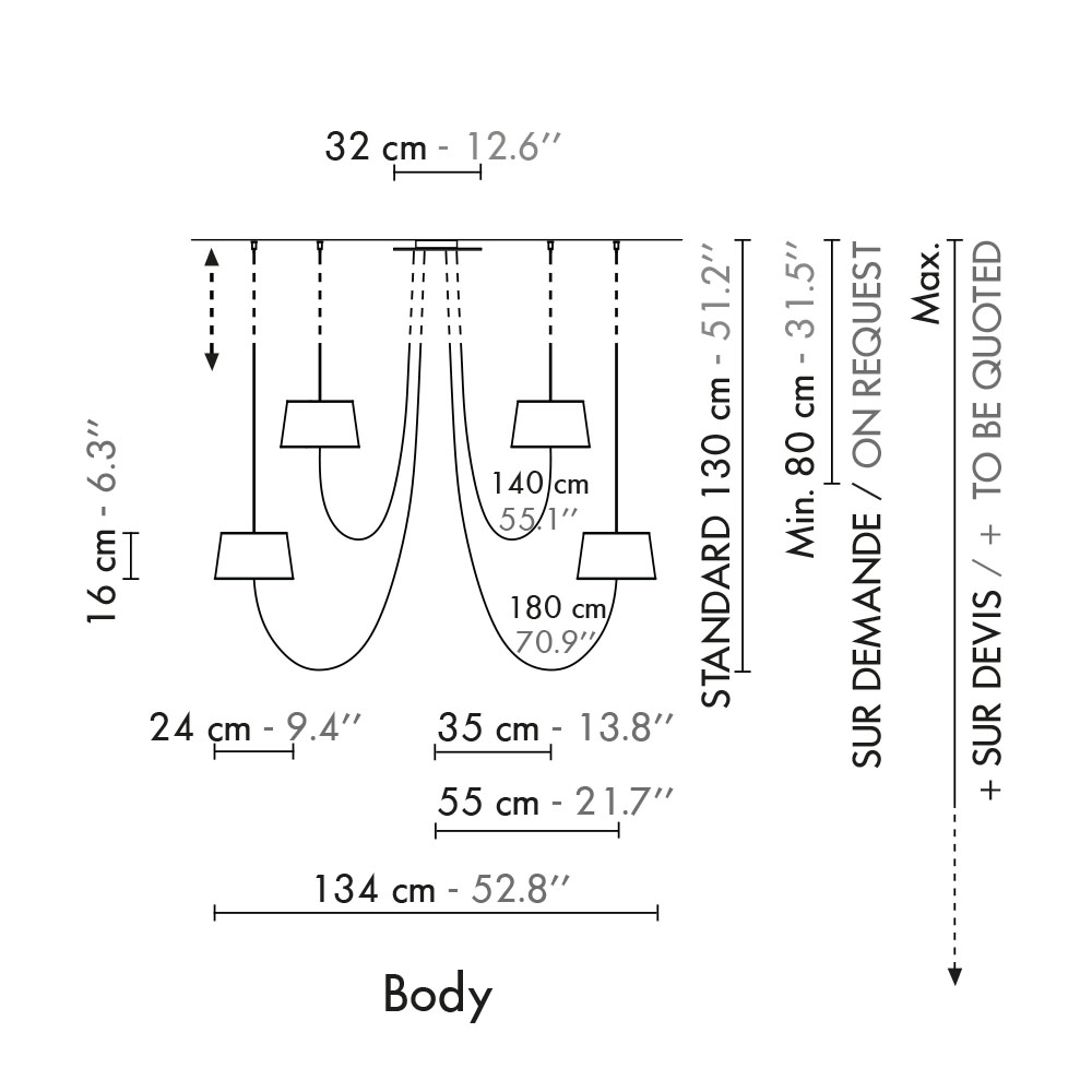 Nuage Kronleuchter Small 10-flammig Ø: 134 cm, Weiß