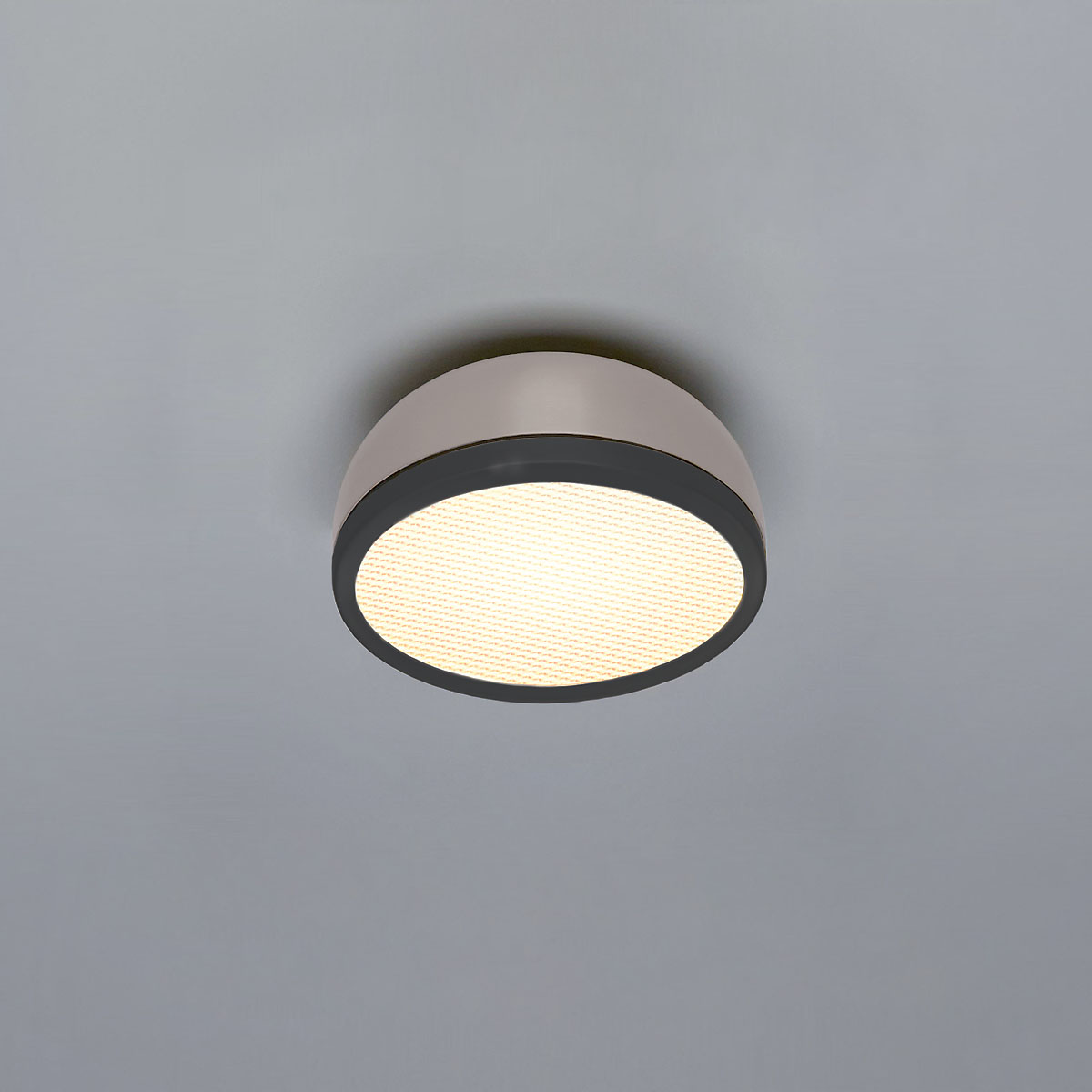 TOOY Molly 556.72 Wand- Deckenleuchte Ø: 20 cm, Sandgrau, Schwarz – diffuses, blendfreies Licht
