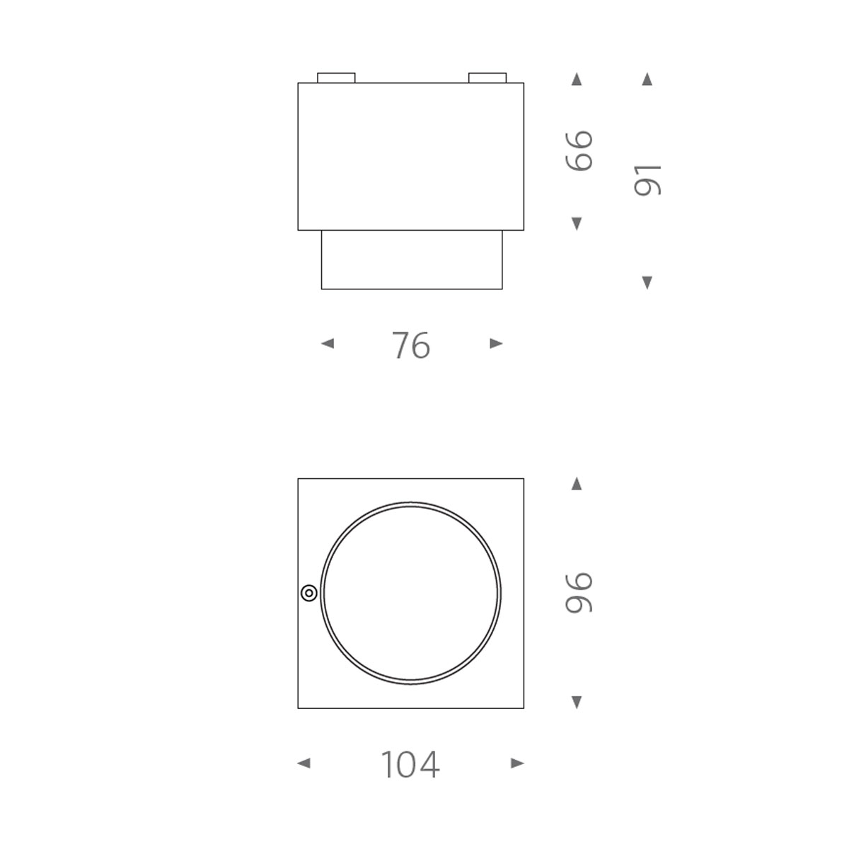 Wittenberg 4.0, wi4-ab-1e-hb Aufbaustrahler, Weiß matt, Extra-Warmweiß 2700K, Spot 12°, Phase Cut Wittenberg 4.0, wi4-ab-1e-hb Aufbaustrahler, Schwarz matt, Warmweiß 3000K, Flood 38°, Bluethooth
