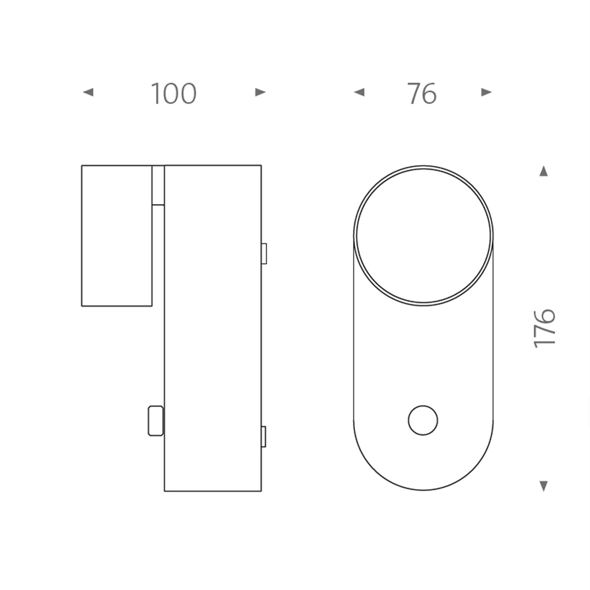Wittenberg 4.0, wi4-ab-1ov-d2w Wandleuchte, Weiß matt, Spot 12° Wittenberg 4.0, wi4-ab-1ov-d2w Wandleuchte, Schwarz matt, Flood 38°