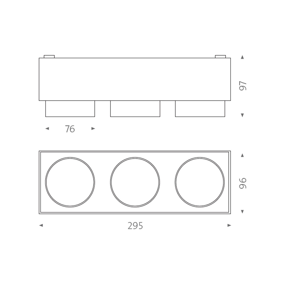Wittenberg 4.0, wi4-ab-3e-hb Aufbaustrahler, Weiß matt, Extra-Warmweiß 2700K, Spot 12°, Phase Cut Wittenberg 4.0, wi4-ab-3e-hb Aufbaustrahler, Schwarz matt, Warmweiß 3000K, Flood 38°, Bluetooth
