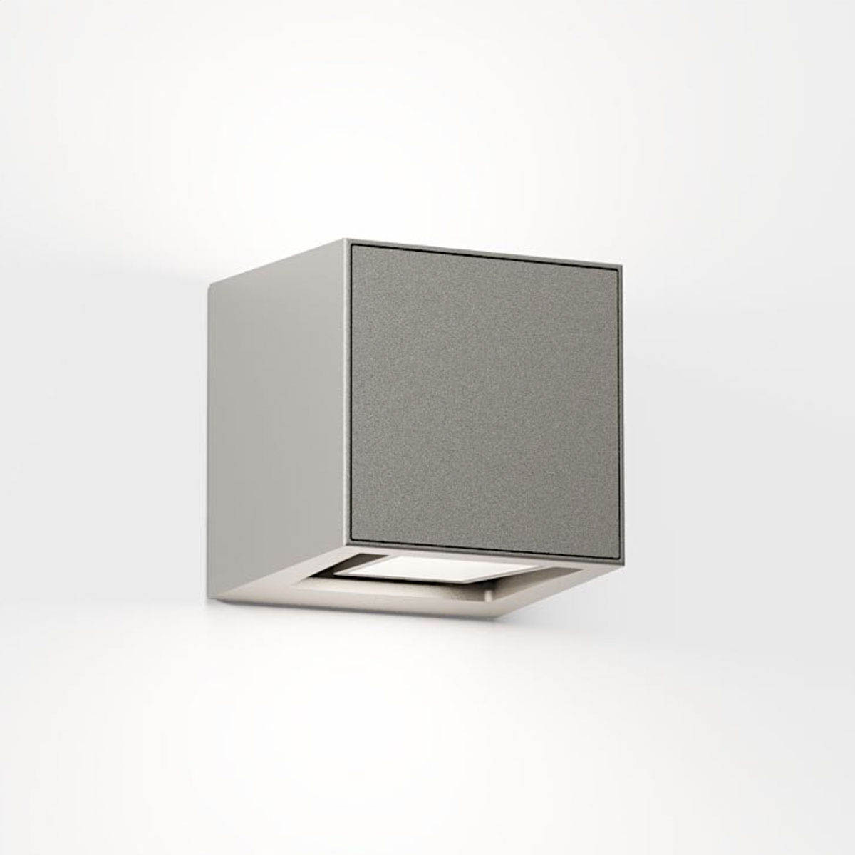 Rechteckige Wandleuchte für außen in der Farbegrau