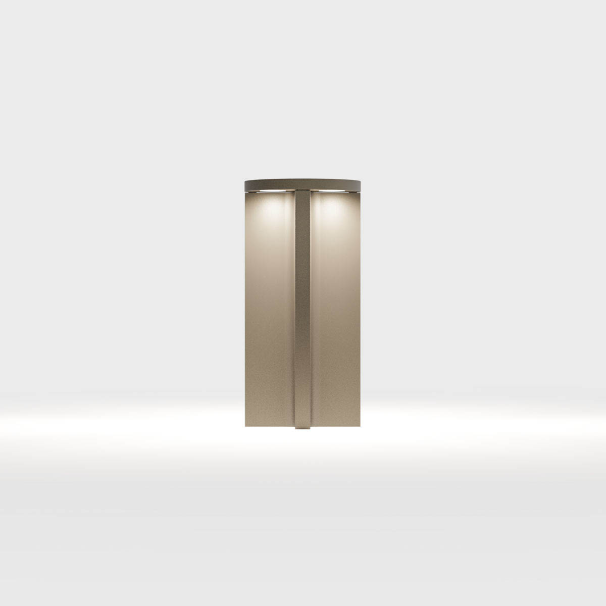 Kurze Pollerleuchte für außen in der Farben braun