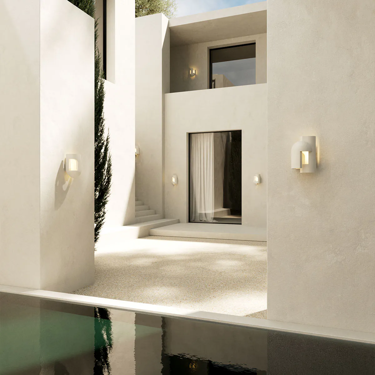 Soul Story 1 Outdoor Wandleuchte, H: 28,7 cm in Weiß – moderne Designerleuchte von DCW Editions geeignet für den Eingangsbereich auch für Badezimmer geeignet Soul Story 1 Outdoor Wandleuchte, H: 28,7 cm in Weiß – moderne Designerleuchte von DCW Editions geeignet für den Eingangsbereich auch für Badezimmer geeignet