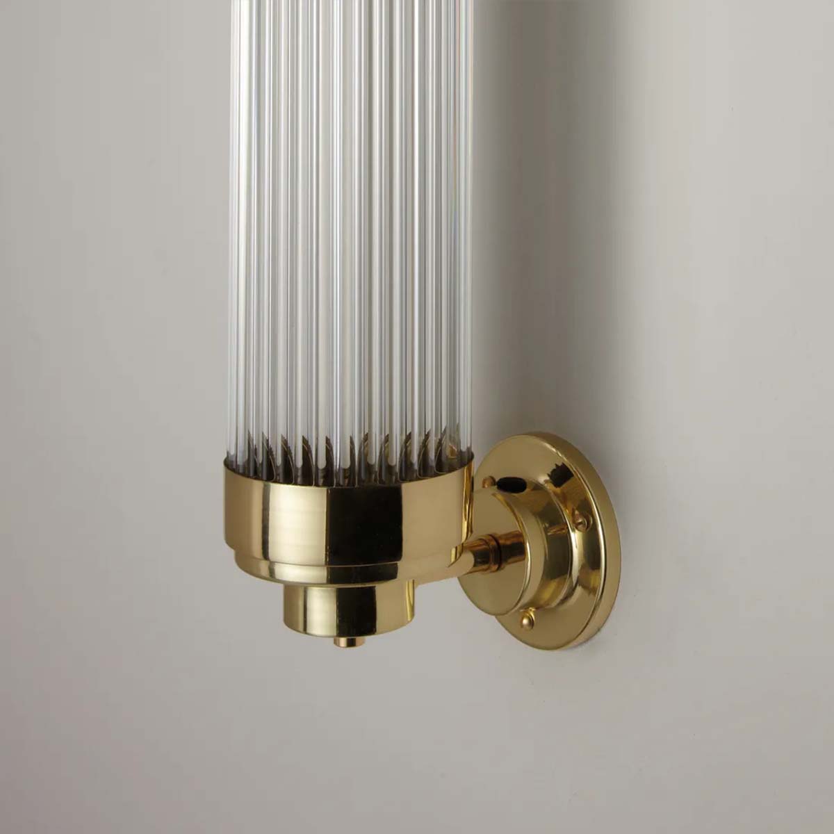 Pillar Offset Wall Light LED 7216 Wandleuchte, H: 47,5 cm, Patiniertes Messing