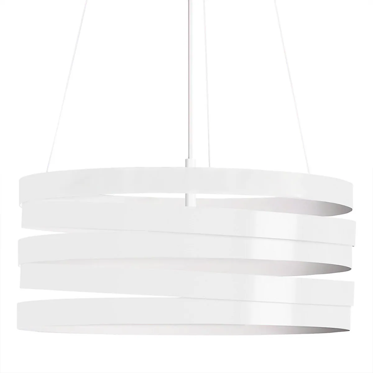 Band Pendelleuchte, Ø: 50 cm, H: 30 cm, Weiß, LED