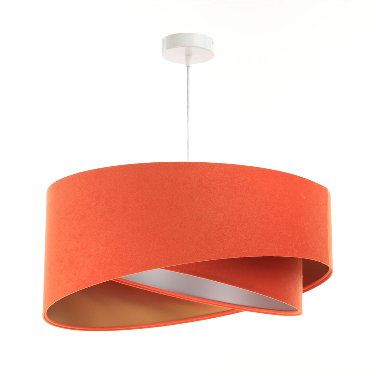 Pendelleuchte, Ø: 50 cm, Orange, Gold, Silber