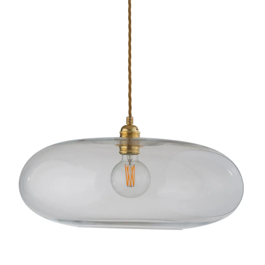 Horizon Pendelleuchte XL Ø 45 cm, Clear, Gold