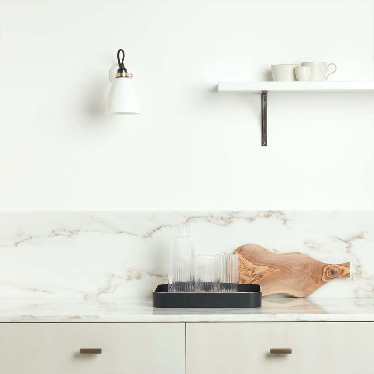 Hector Wall 30 Wandleuchte, Ø: 12 cm, Graues Stoffkabel, Mit Schalter, Stecker und Kabel