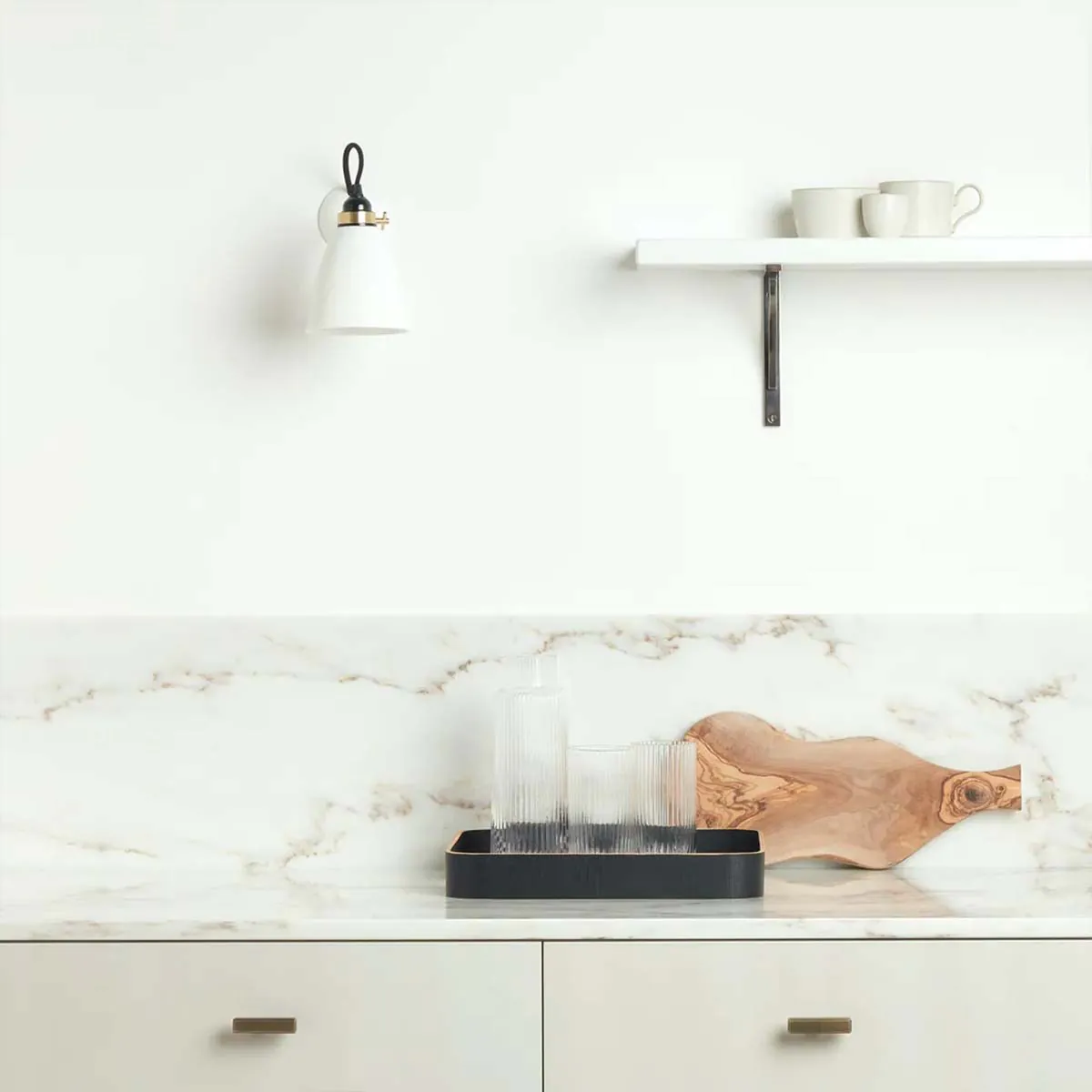 Hector Wall 30 Wandleuchte, Ø: 12 cm, Graues Stoffkabel, Mit Schalter, Stecker und Kabel