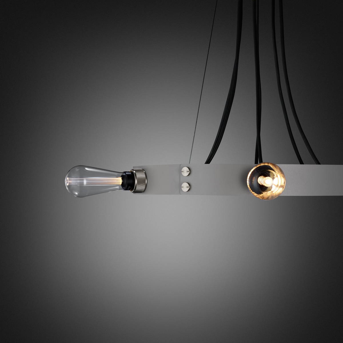 Buster + Punch Hero Light Ring-Pendelleuchte 6-flammig Ø 80 cm, Stein, Stahl