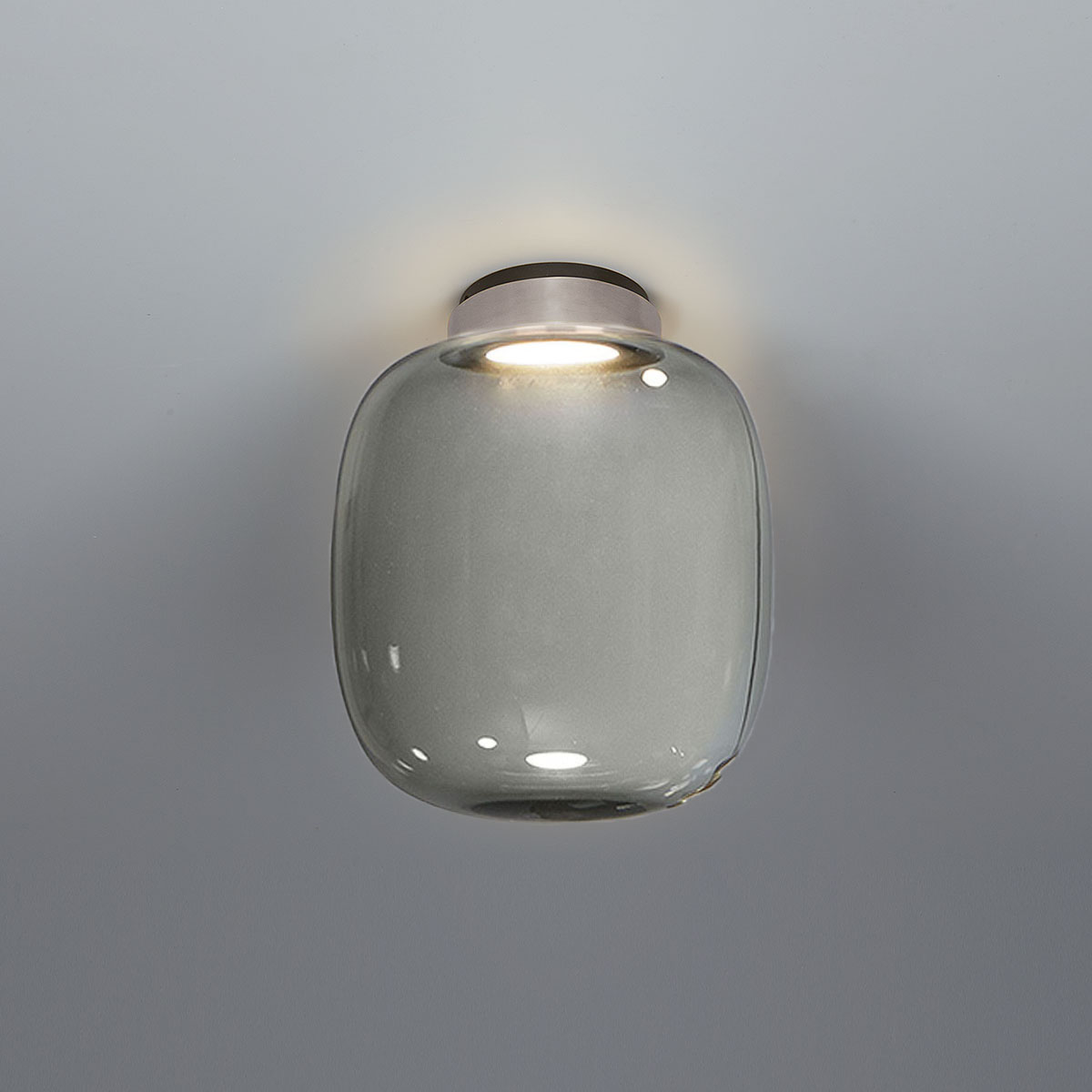 Legier 557.72 Deckenleuchte, Schwarz & Hellgrau, Rauchglas