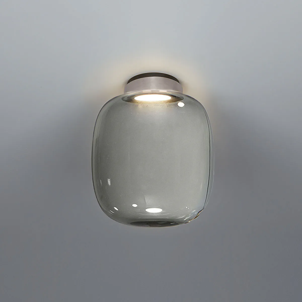 Legier 557.72 Deckenleuchte, Schwarz & Hellgrau, Rauchglas