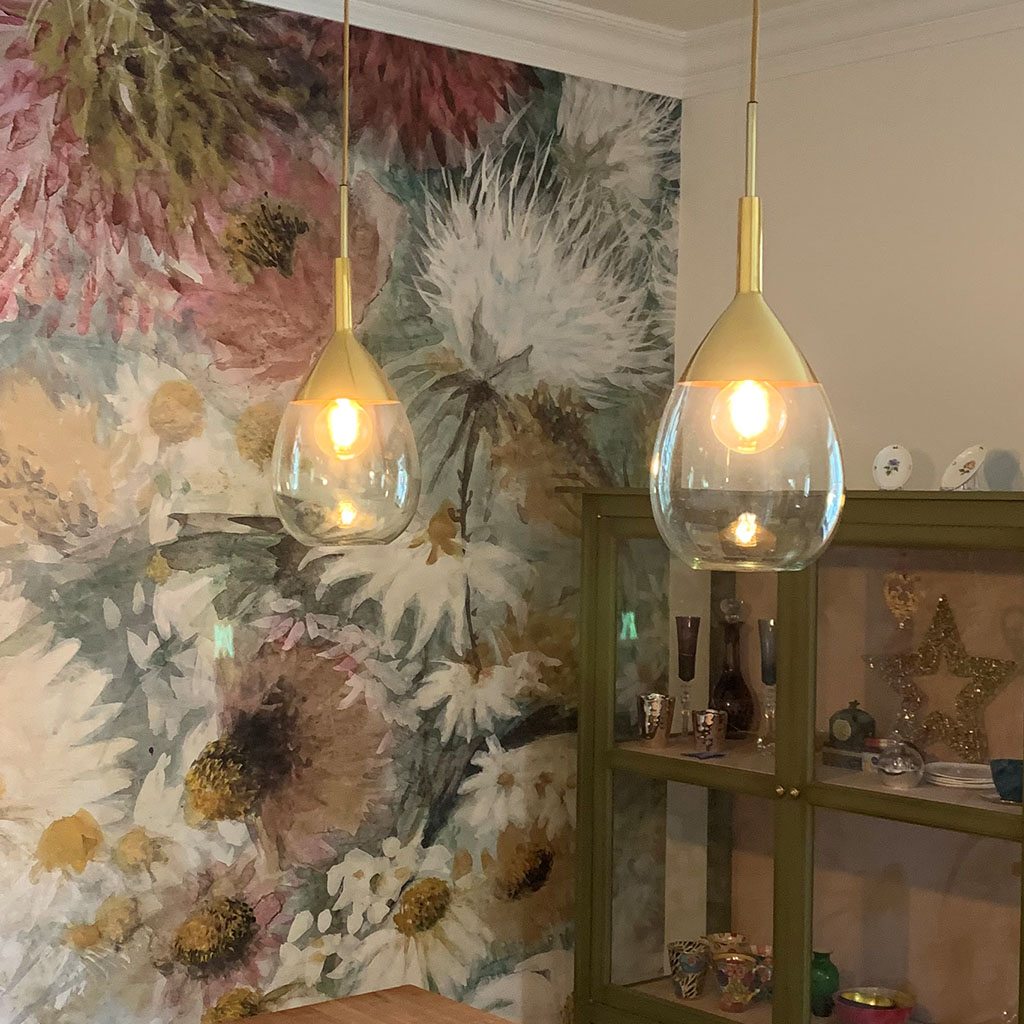 Ebb & Flow Lute Pendelleuchte L Ø 22 cm Lute Pendelleuchte L Ø 22 cm, Rust, Gold Rust Pendelleuchten – exklusive Designerlampe, LED Beleuchtung für Wohnzimmer