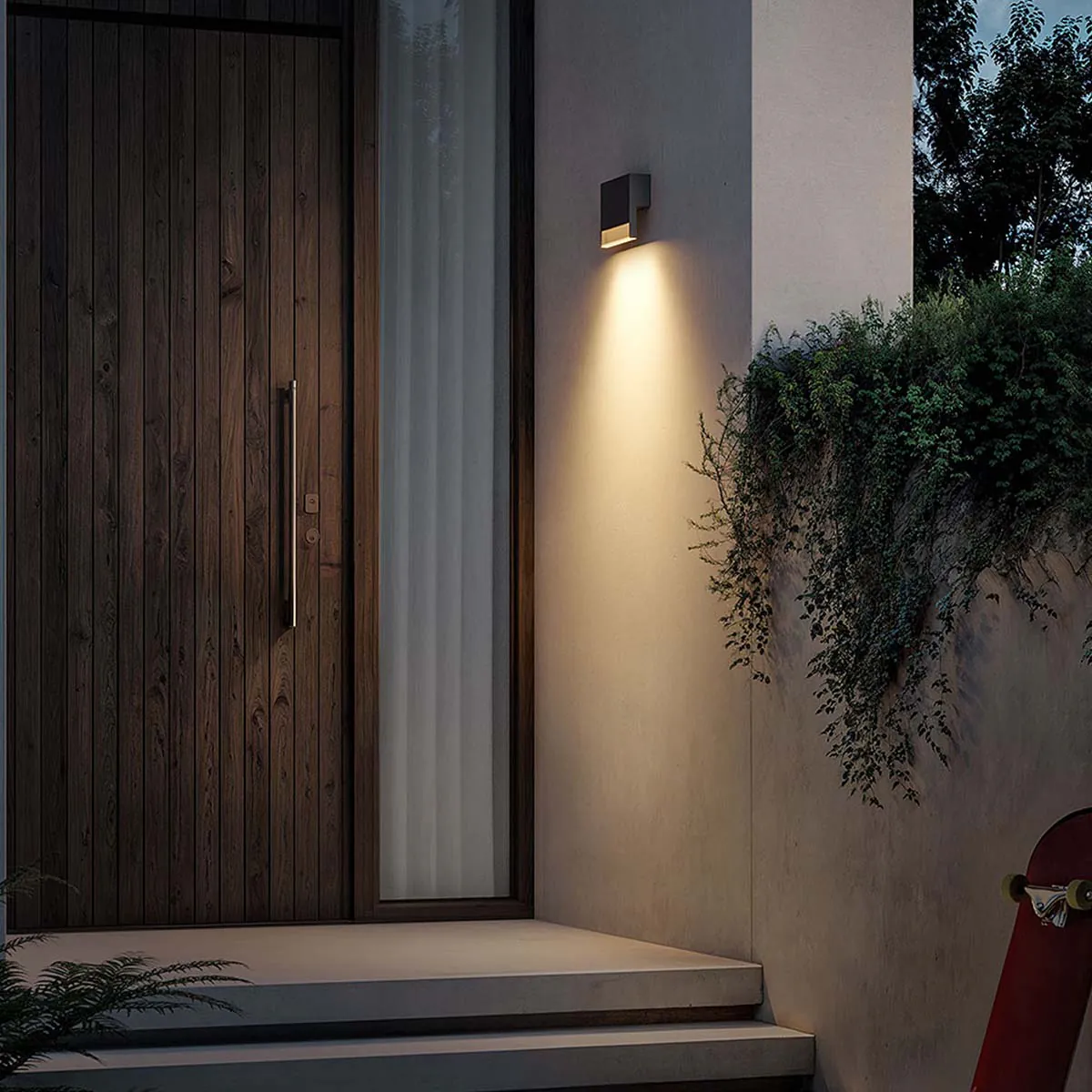 li.2 Wandleuchte, H: 15 cm, T: 5,7 cm, Deep Black