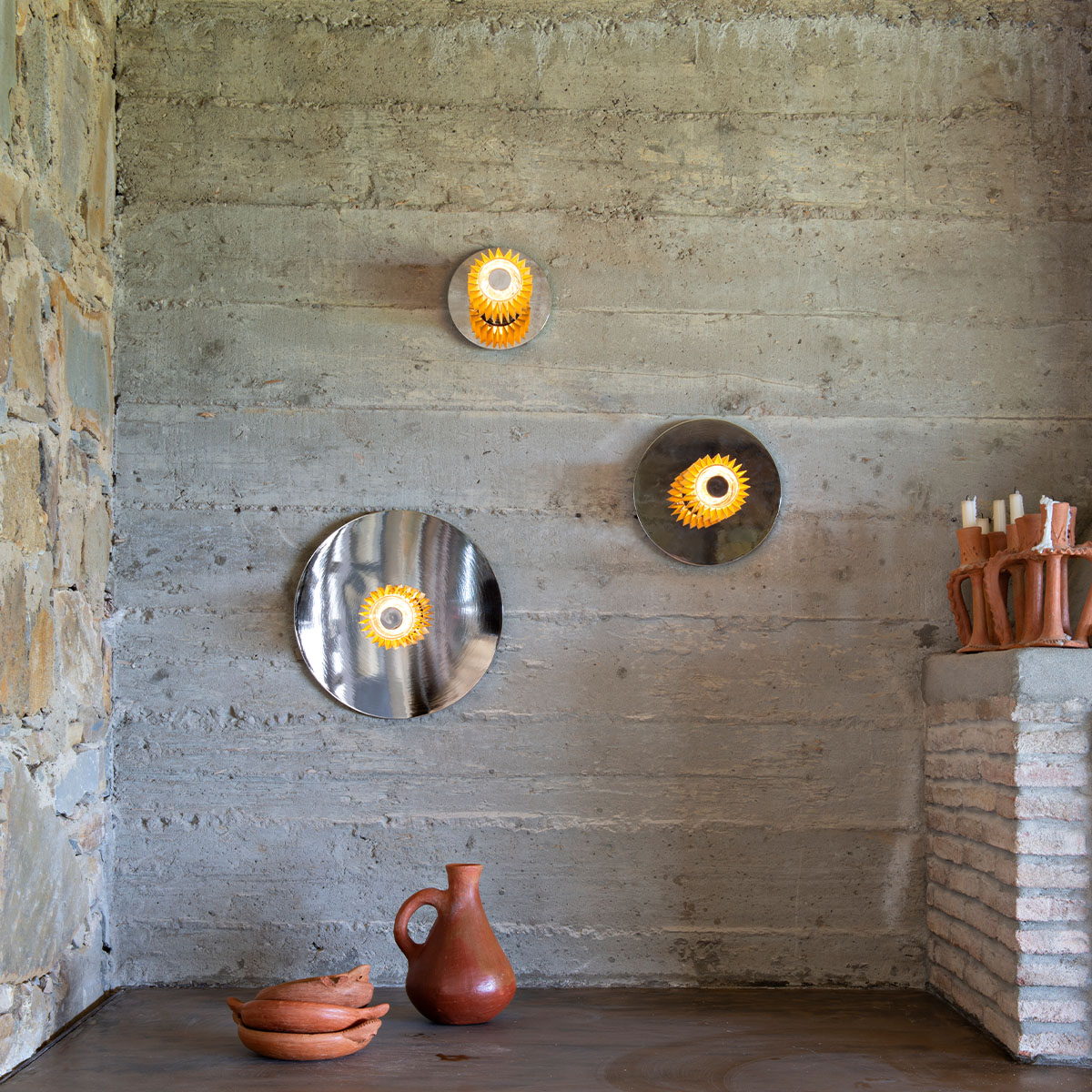 In The Sun 380 Wandleuchte Silber, Netz Silber Ø 38 cm – elegantes Design des Herstellers DCW Editions geeignet für den Eingangsbereich