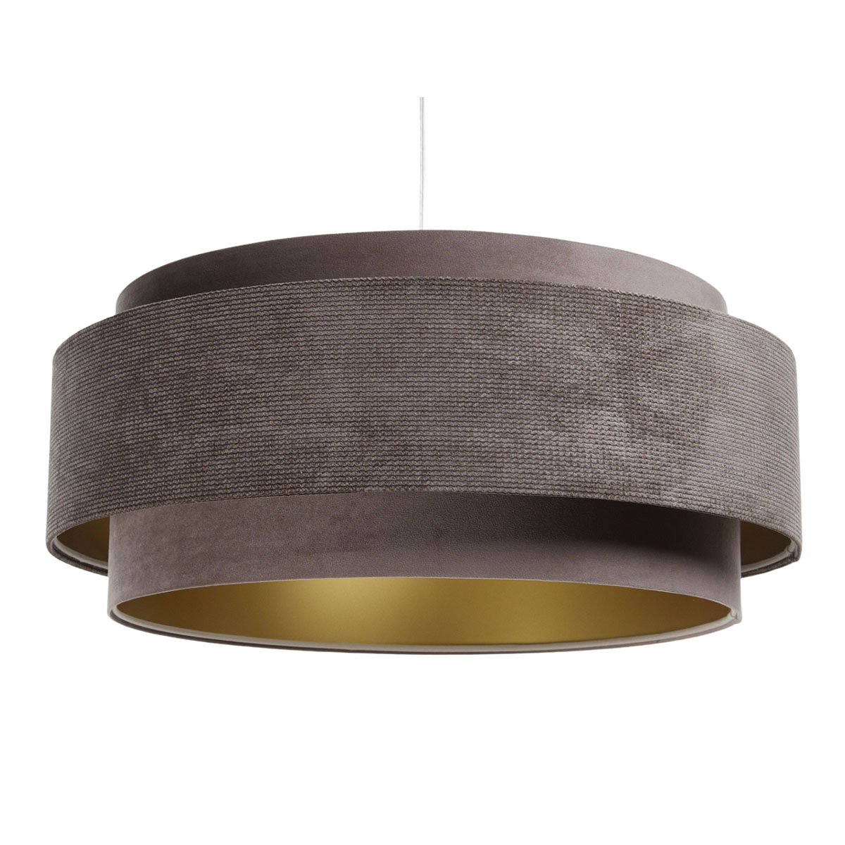 Pendelleuchte Doblo, Ø: 60 cm, Braun, Gold