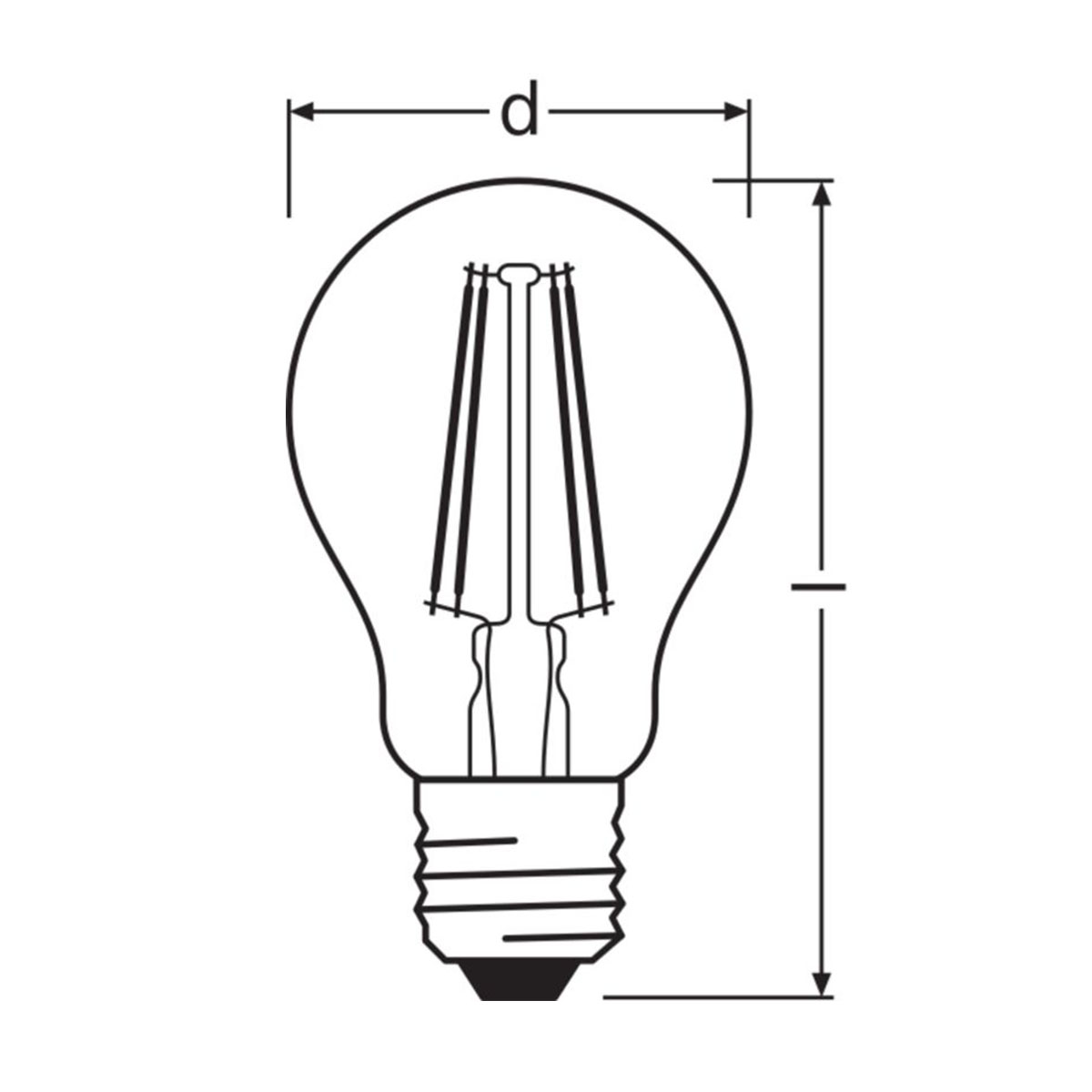 Classic LED E27 Birne Fadenlampe Klar 4.8W 470lm - 827 Extra Warmweiß dimmbar