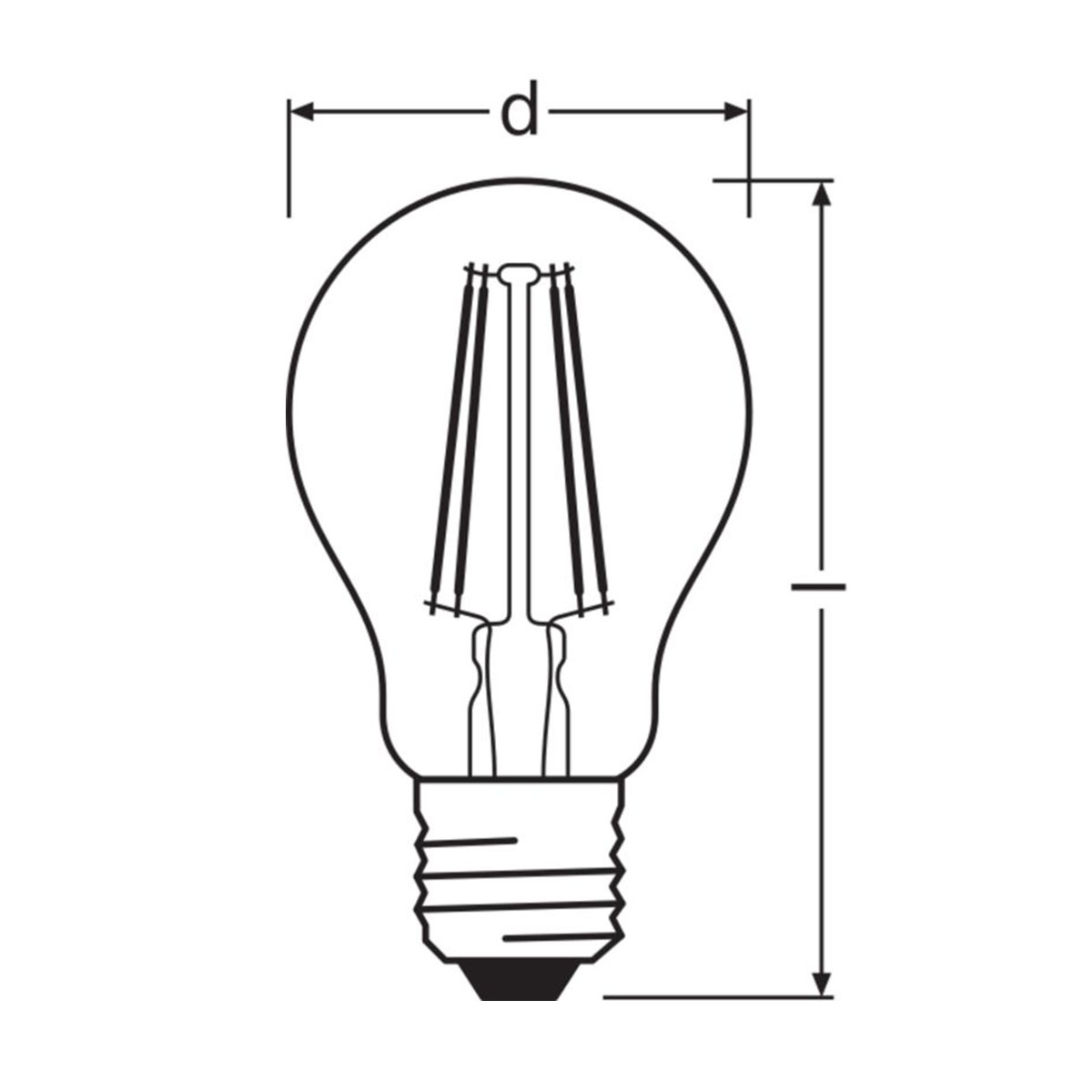 Classic LED E27 Birne Fadenlampe Klar 4.8W 470lm - 827 Extra Warmweiß dimmbar Classic LED E27 Birne Fadenlampe Klar 4.8W 470lm - 827 Extra Warmweiß dimmbar