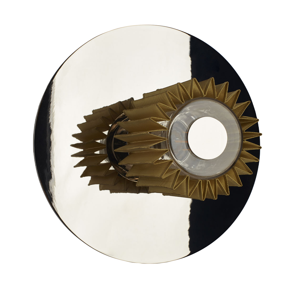 In The Sun 270 Wandleuchte Silber, Netz Gold Ø 27 cm in Gold Silber – hochwertiges Design aus dem Hause DCW Editions für den Flur