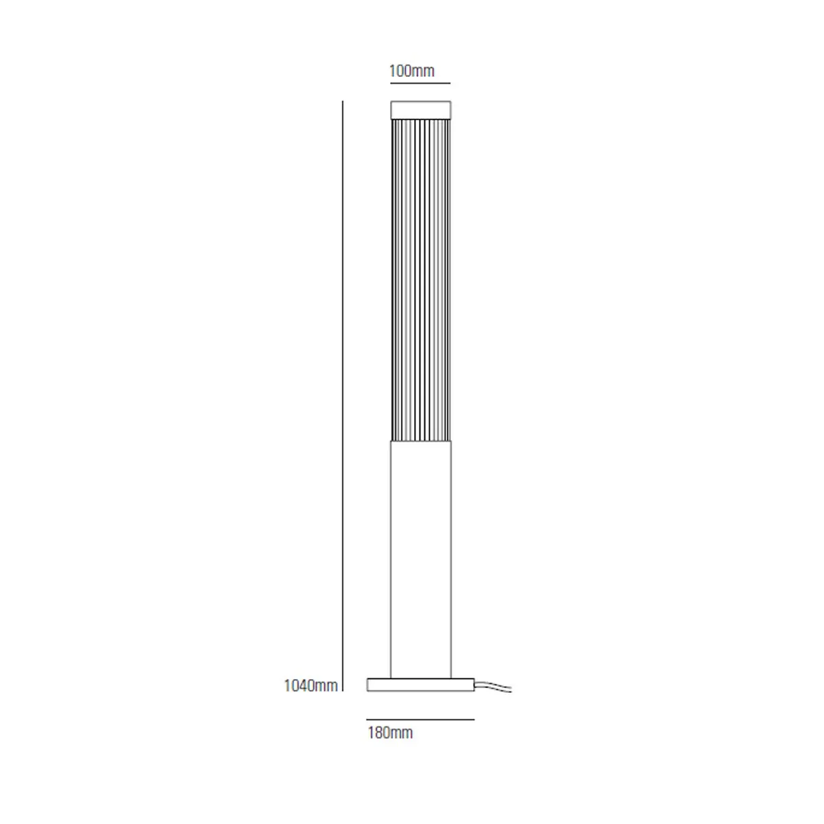 Pillar 7215 Stehleuchte, H: 104 cm, Messing poliert