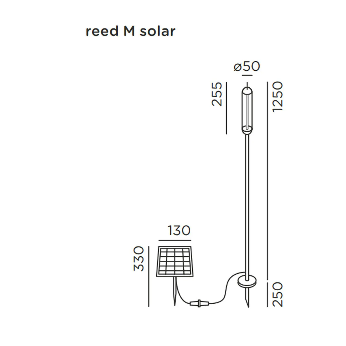 reed solar M Erdspießleuchte, H: 125 cm reed solar M Erdspießleuchte, H: 125 cm