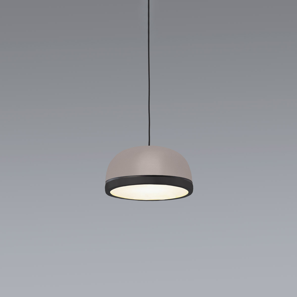 TOOY Molly 556.21 Pendelleuchte Ø: 15 cm, Sandgrau, Schwarz – diffuses, blendfreies Licht