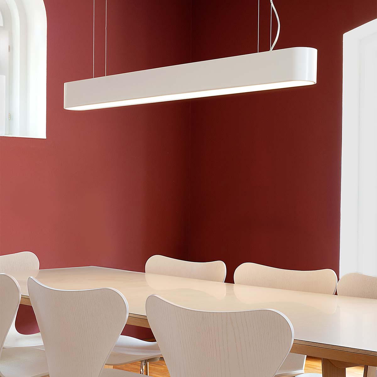 Mawa Design oval office 5 Pendelleuchte, L: 122 cm Dunkelbronze Warmweiß 3000K Phase Cut