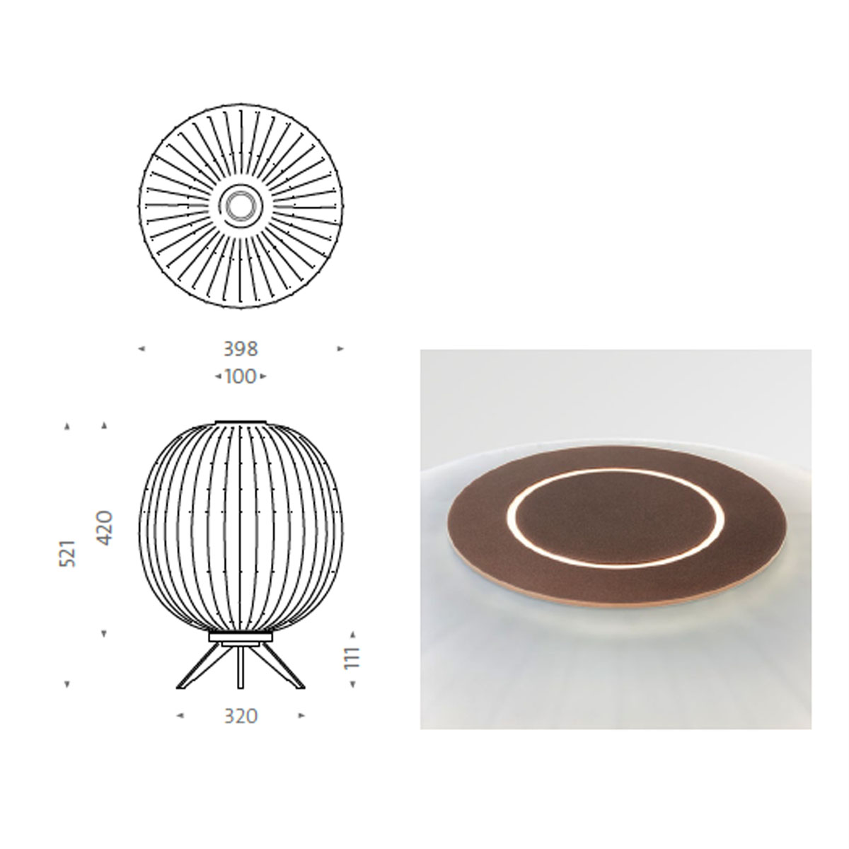 Bologna Bodenleuchte, H: 52,1 cm