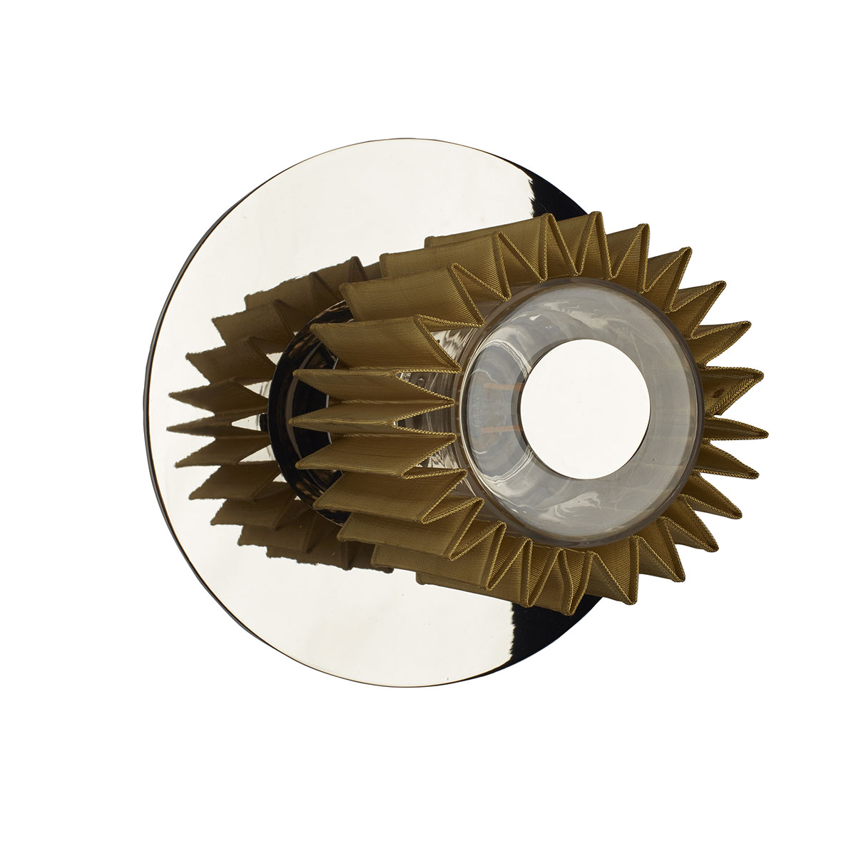 In The Sun 190 Wandleuchte Silber, Netz Gold Ø 19 cm in Gold Silber – modernes Design des Herstellers DCW Editions passt perfekt in den Treppenaufgang