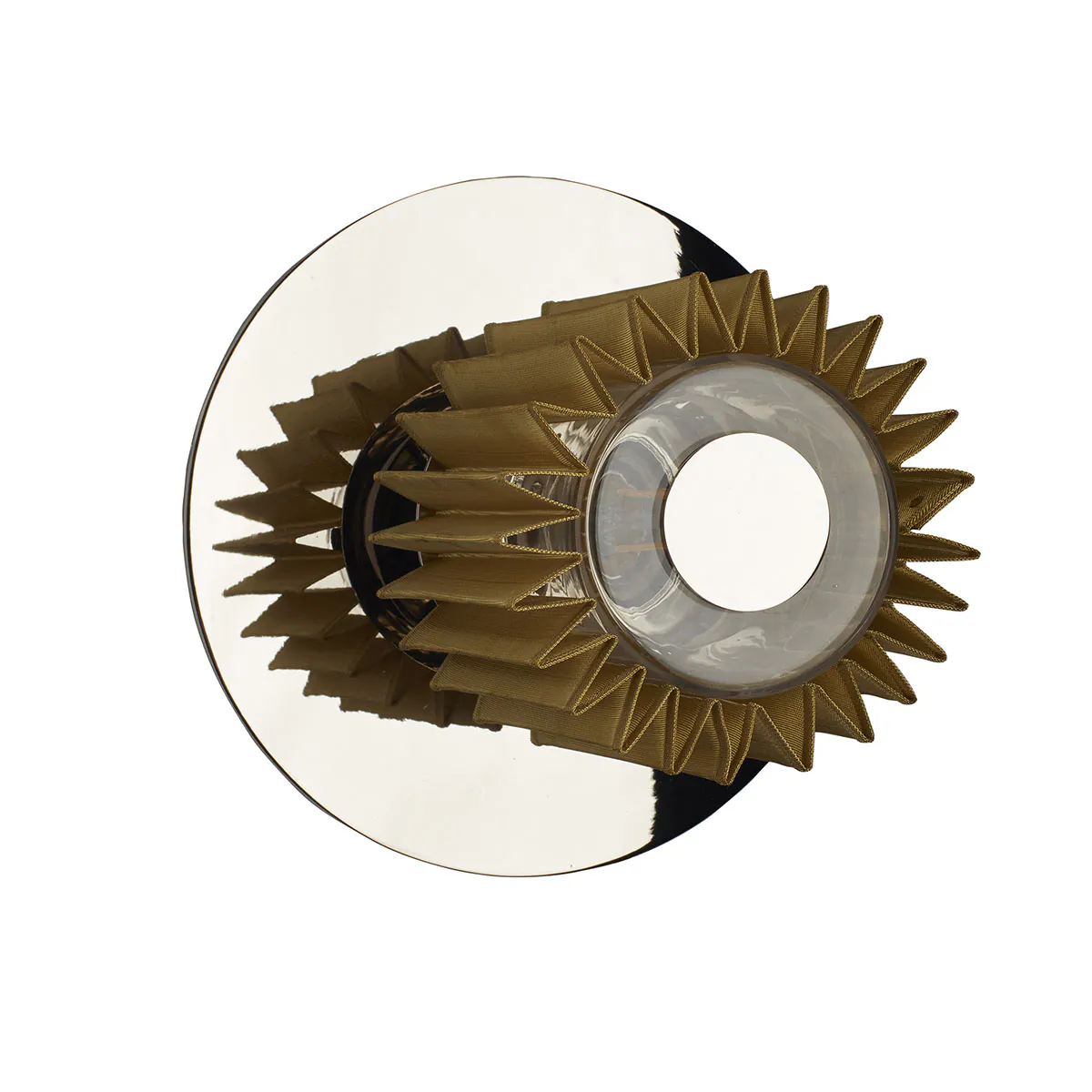 In The Sun 190 Wandleuchte Silber, Netz Gold Ø 19 cm in Gold Silber – modernes Design des Herstellers DCW Editions passt perfekt in den Treppenaufgang