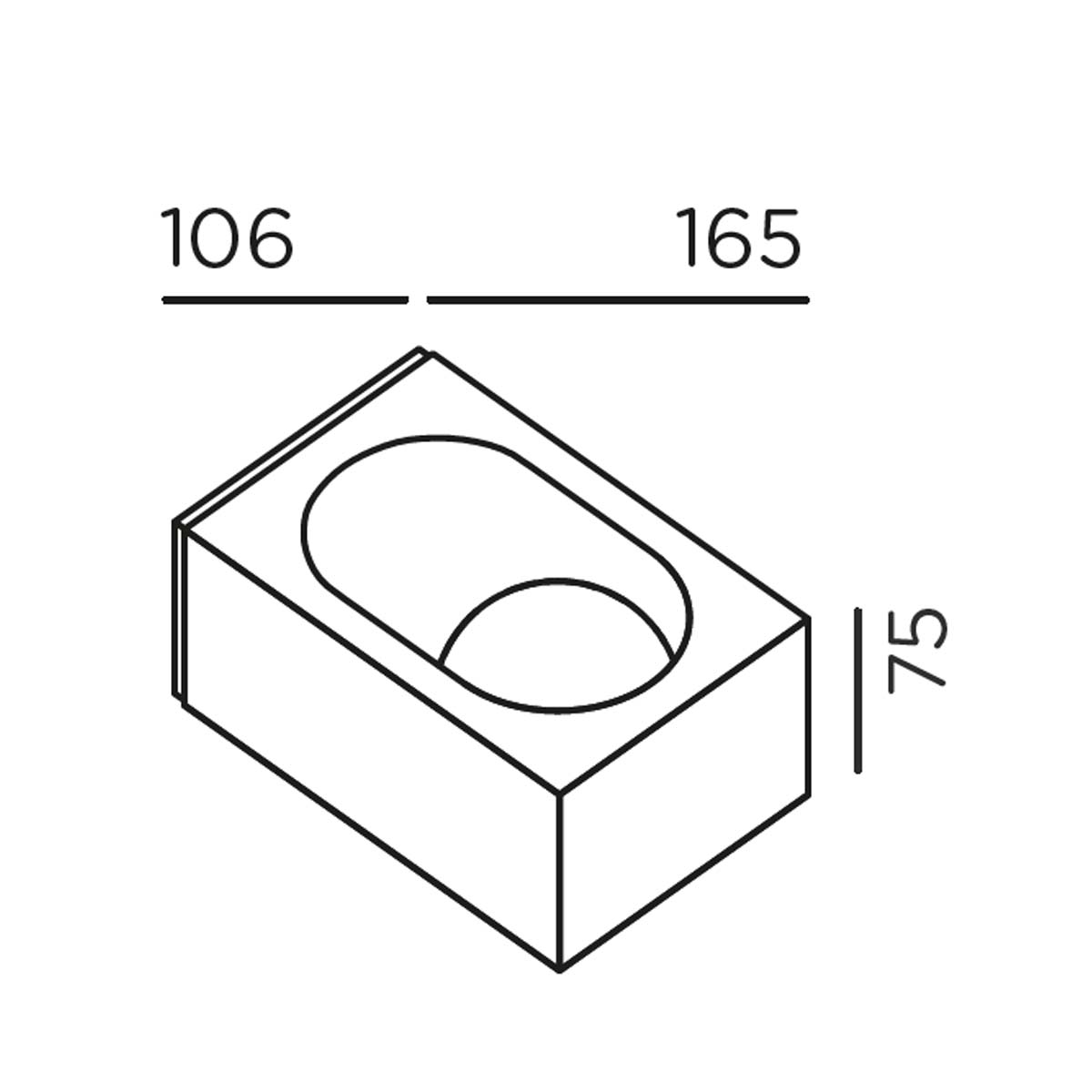 IP44.de pip.2 Wandleuchte, H: 7,5 cm, T: 16,5 cm Deep Black Phasenabschnittdimmer