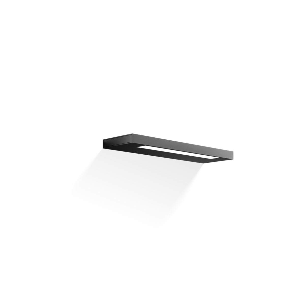 Slim 34 N LED Wandleuchte Badezimmer, Schwarz matt, B: 34 cm